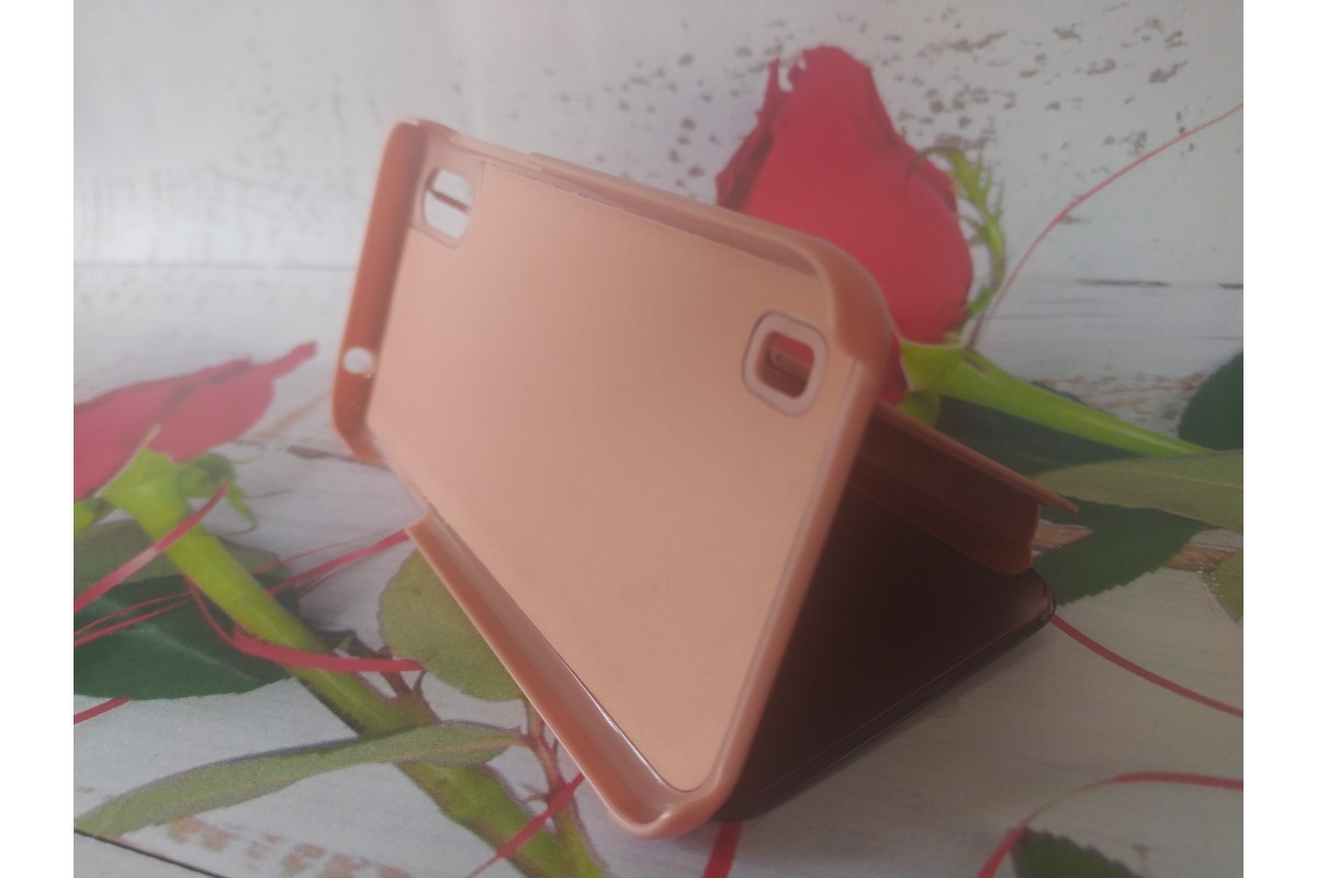 Чохол-книжка Clear View Standing Cover для Samsung Galaxy A01 Рожеве золото