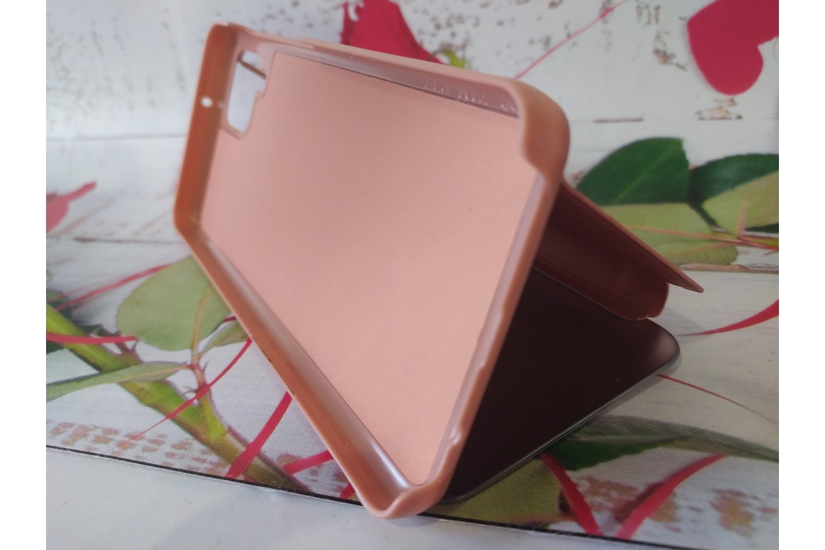 Чохол-книжка Clear View Standing Cover для Samsung Galaxy A12 / M12 Рожеве золото