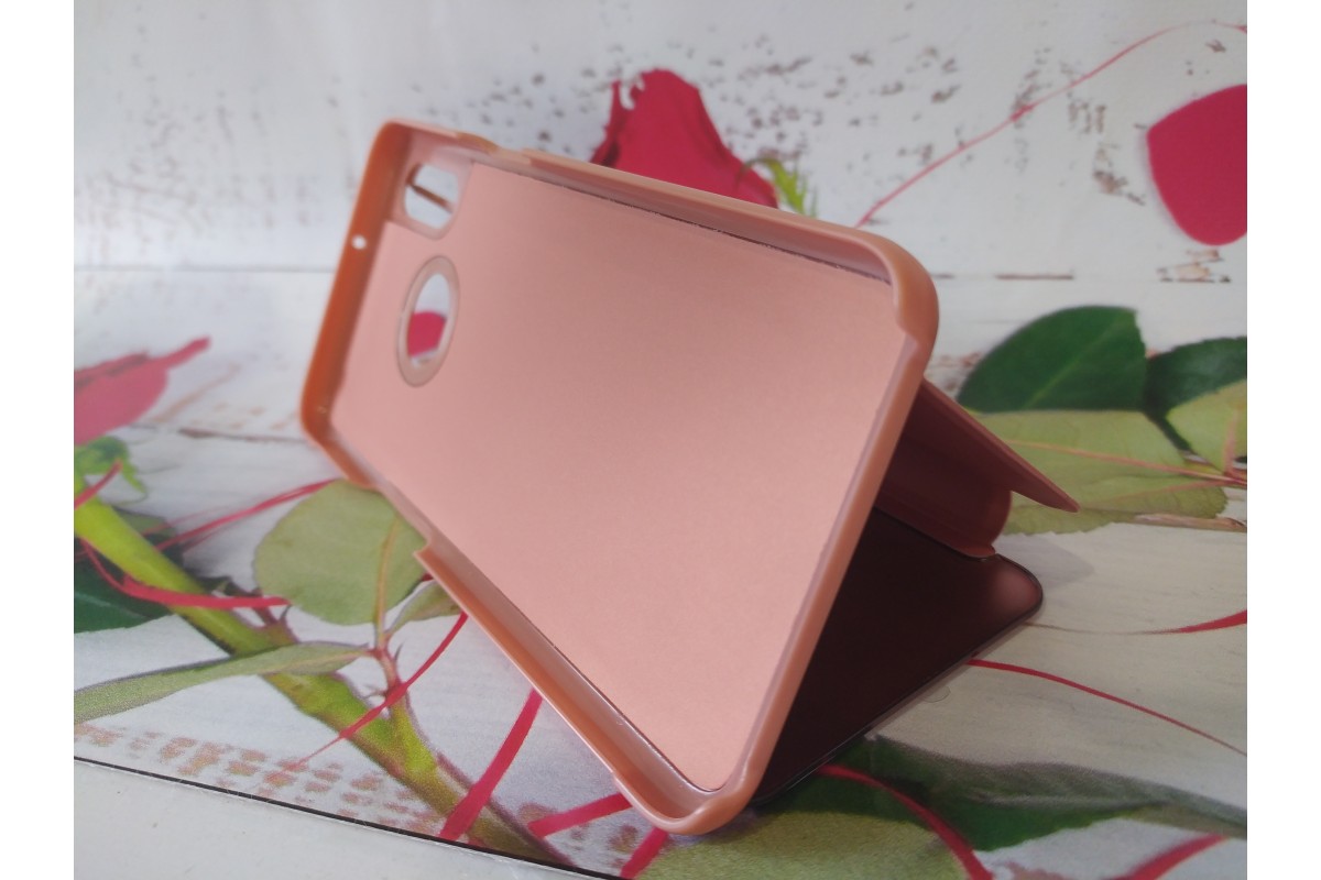 Чохол-книжка Clear View Standing Cover для Samsung Galaxy A22/M22/M32 Рожеве золото