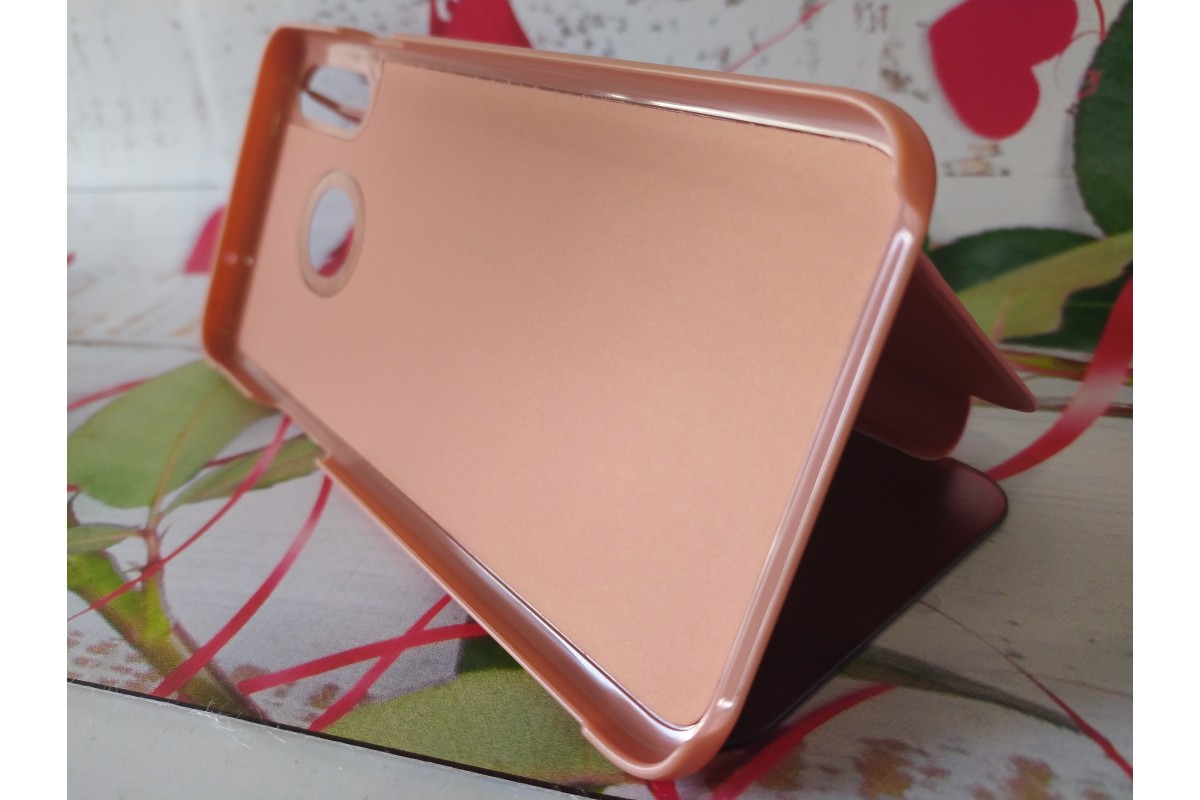 Чохол-книжка Clear View Standing Cover для Samsung Galaxy A20S Рожеве золото