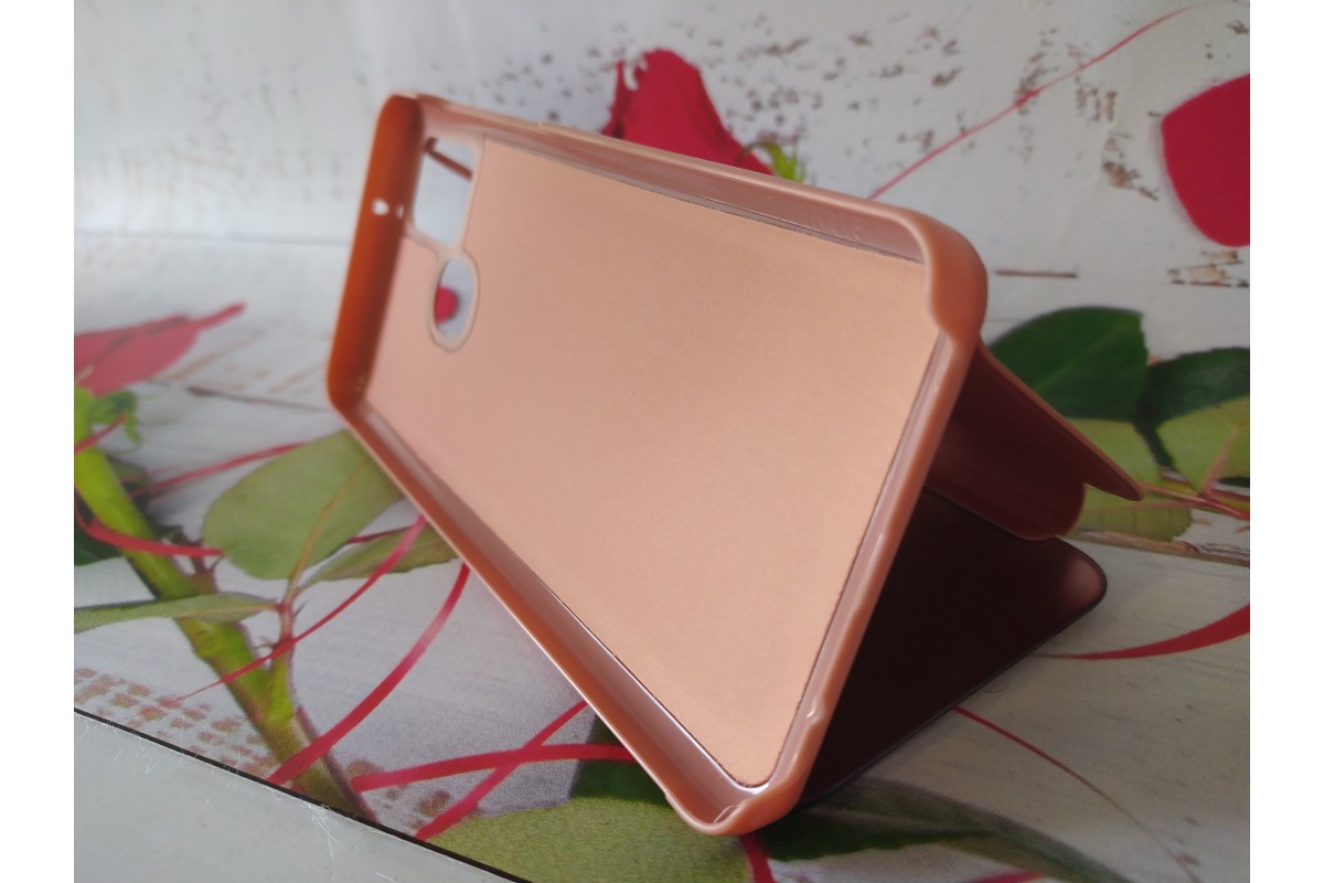 Чохол-книжка Clear View Standing Cover для Samsung Galaxy A21S Рожеве золото