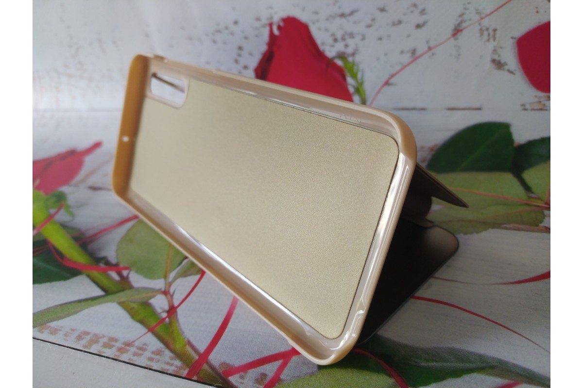 Чохол-книжка Clear View Standing Cover для Samsung Galaxy A70/A70S Золотий